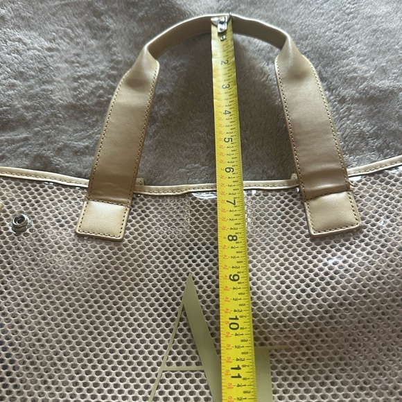 Armani Jeans Tan Mesh Tote with AJ Logo - Picture 13 of 16
